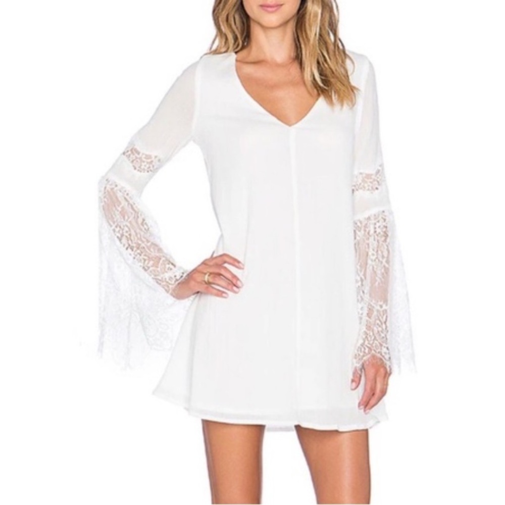 L*SPACE bell sleeve mini dress